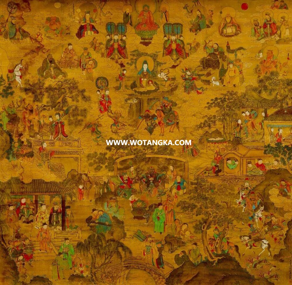 沃唐卡编号AC32155：西方极乐净土