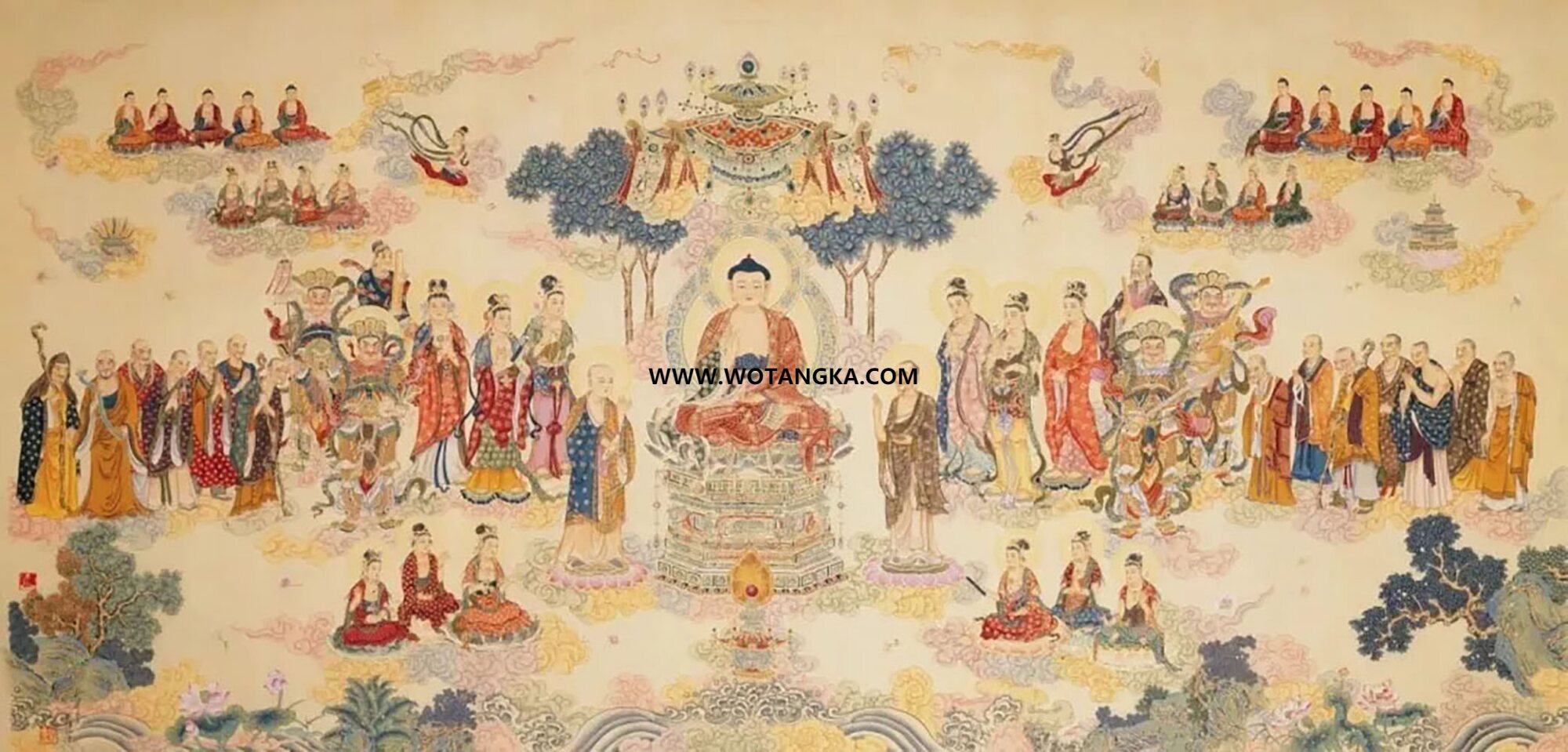 沃唐卡编号AC35124：佛祖说法图