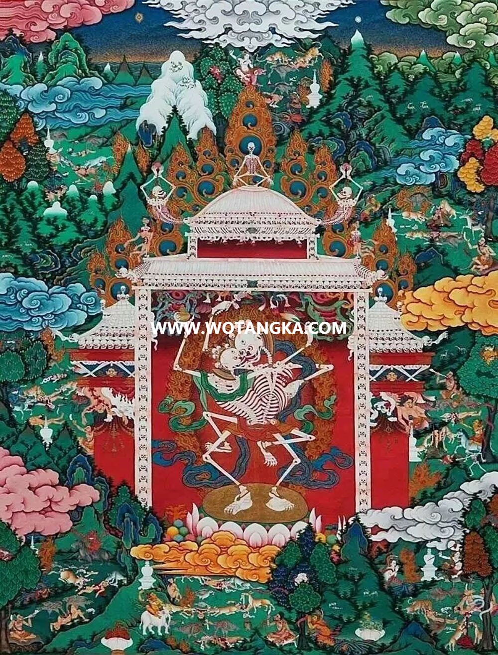 沃唐卡编号AC35412：尸陀林主