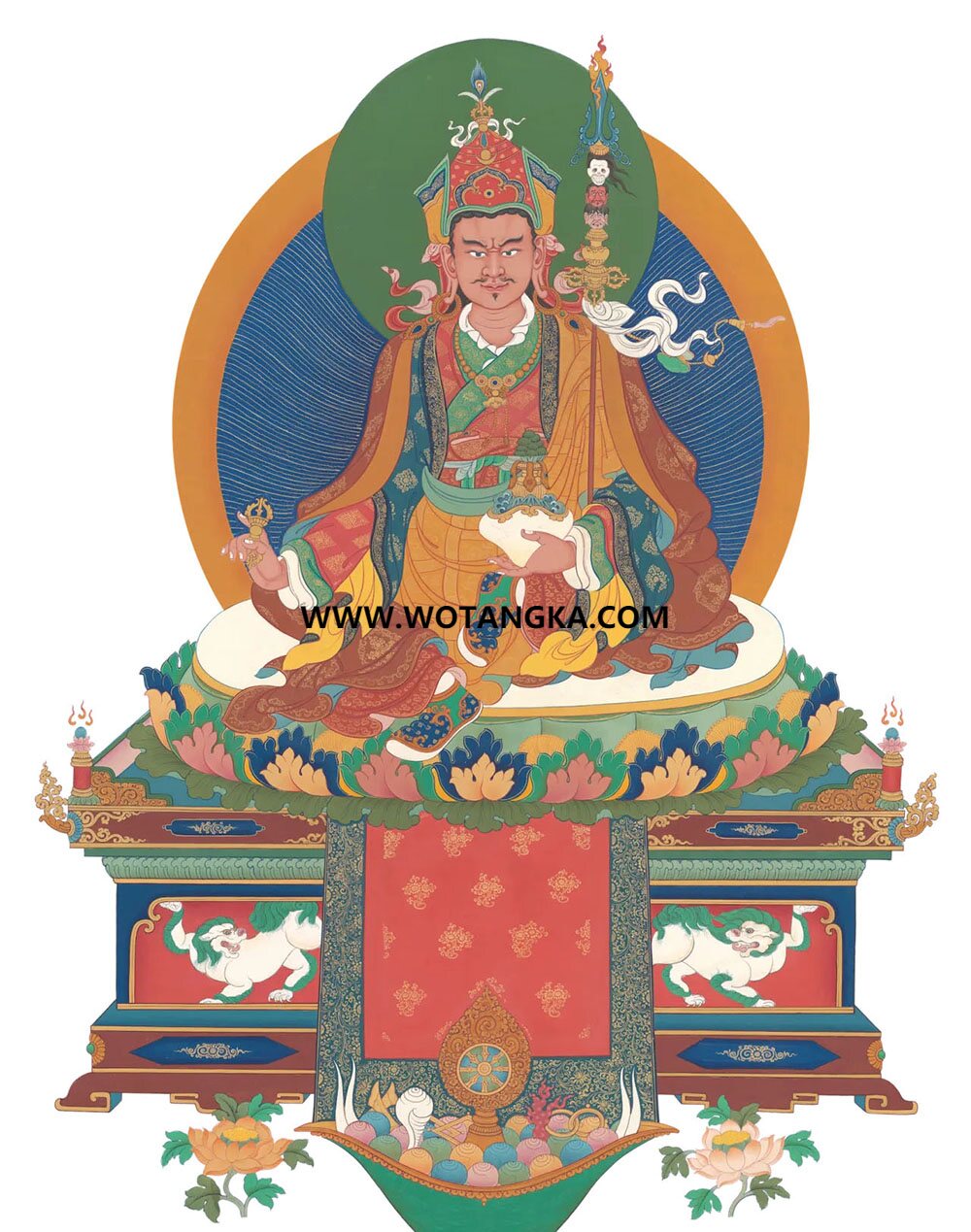 沃唐卡编号AC36443：莲花生大士