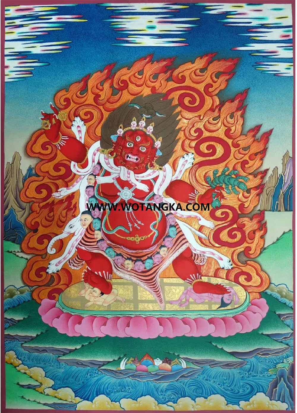 沃唐卡编号AC36454：忿怒莲师咕噜乍波