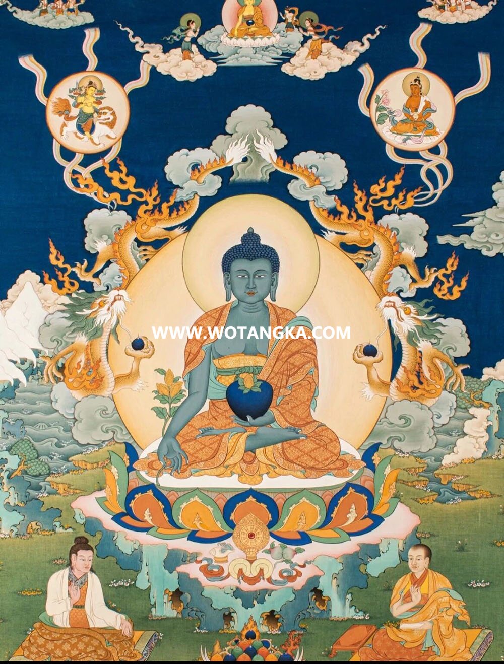 沃唐卡编号AC37268：药师佛