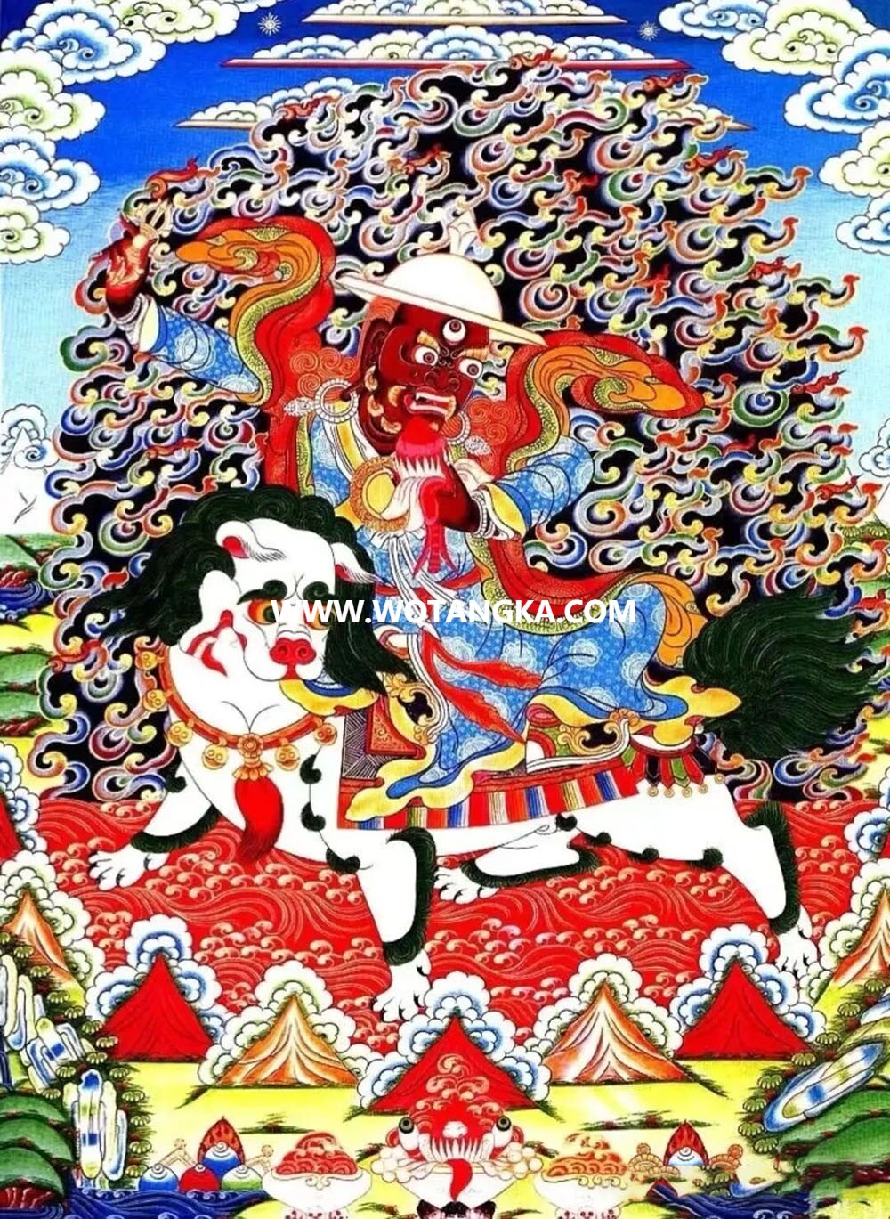 沃唐卡编号AC39452：单坚护法