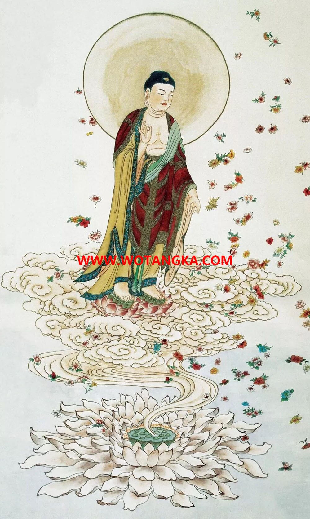 沃唐卡编号AC41523：阿弥陀佛