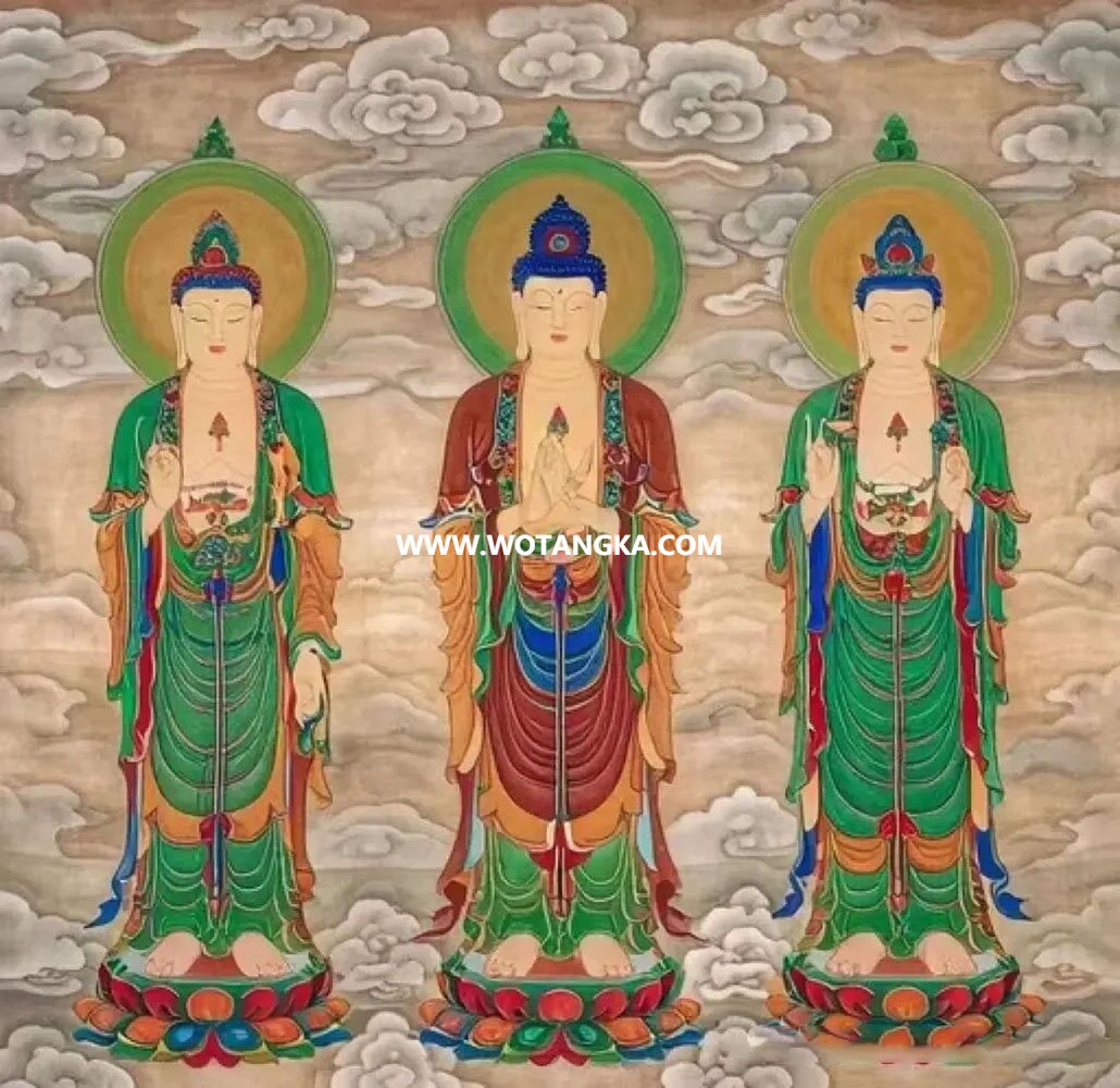 沃唐卡编号AC42153：西方三圣