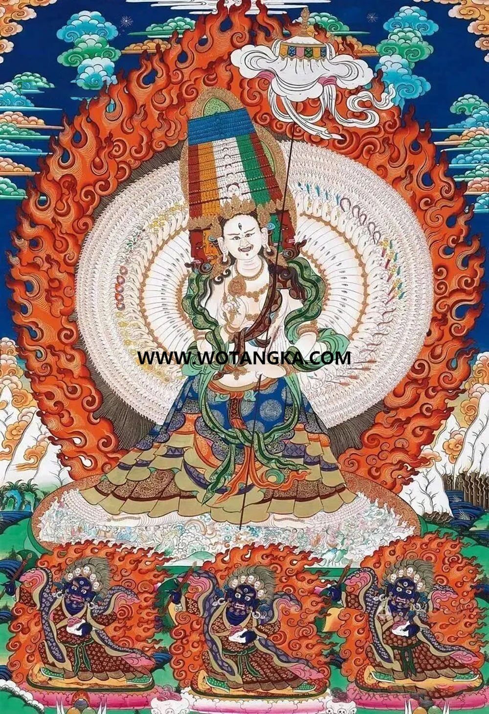 沃唐卡编号AC42231：大白伞盖佛母