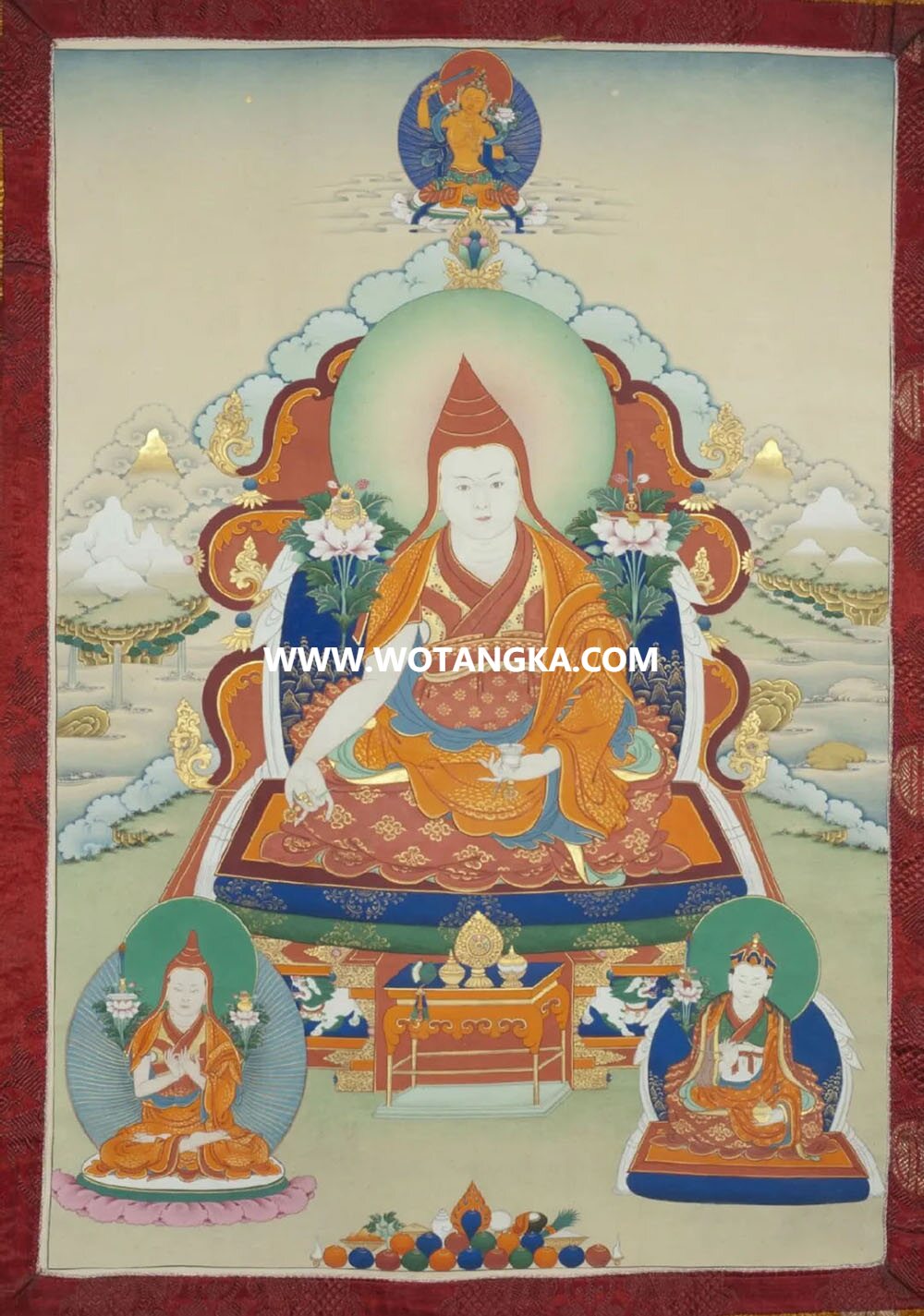 沃唐卡编号AC43251：钦哲·旺波仁波切（蒋贡康楚仁波切、秋吉林巴法王）