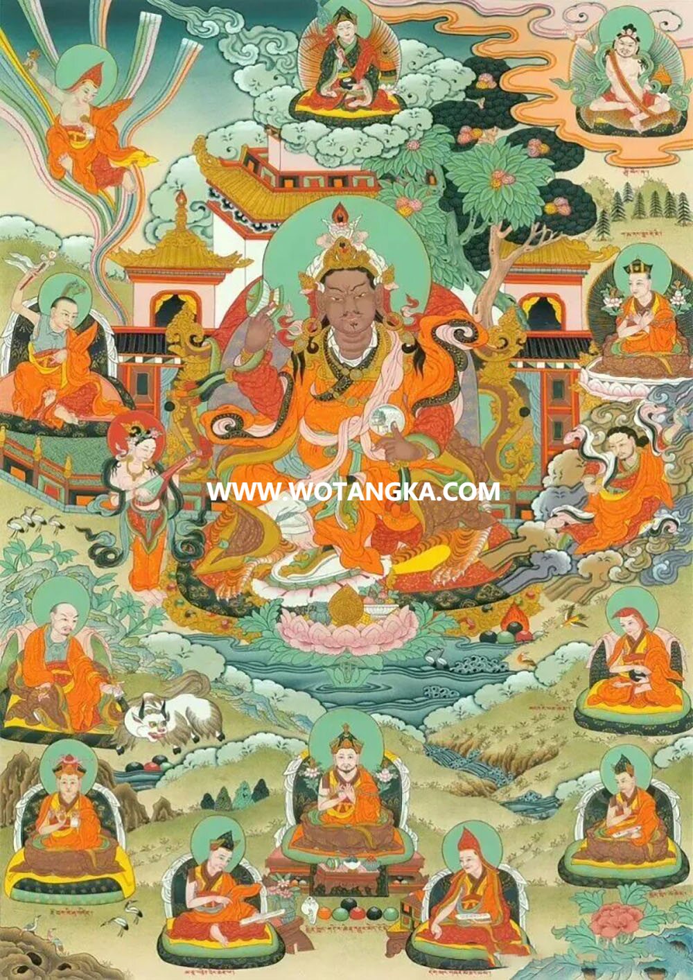 沃唐卡编号AC47553：莲花王