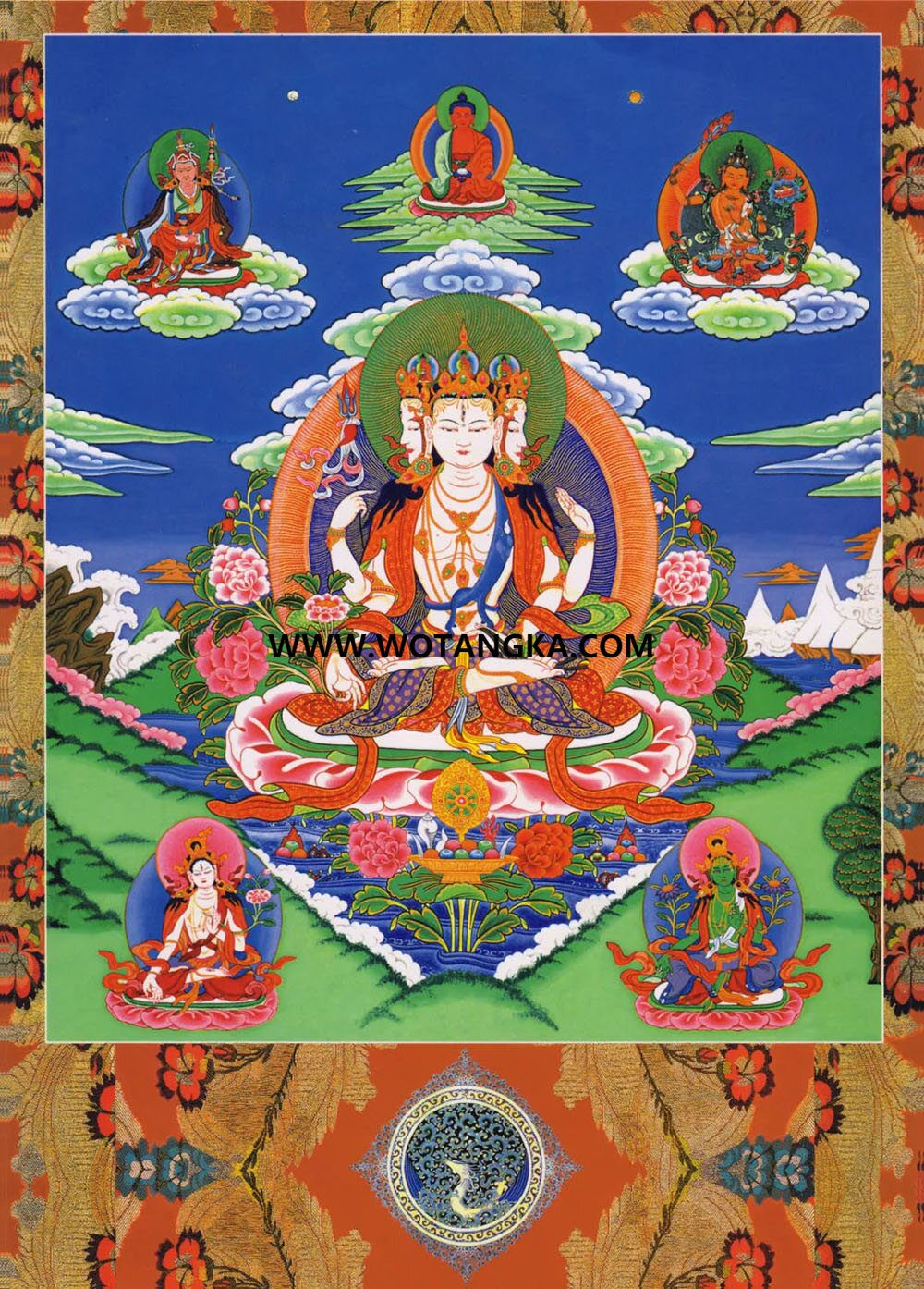 沃唐卡编号AC51432：不空罥索观音