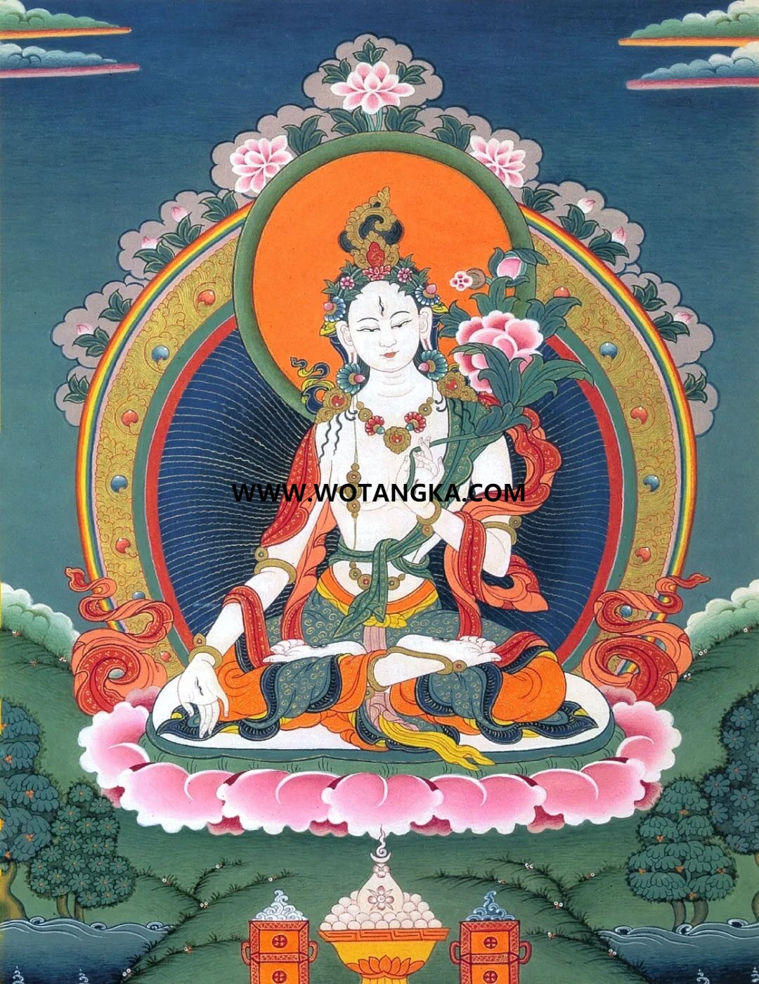 沃唐卡编号AC52134：白度母