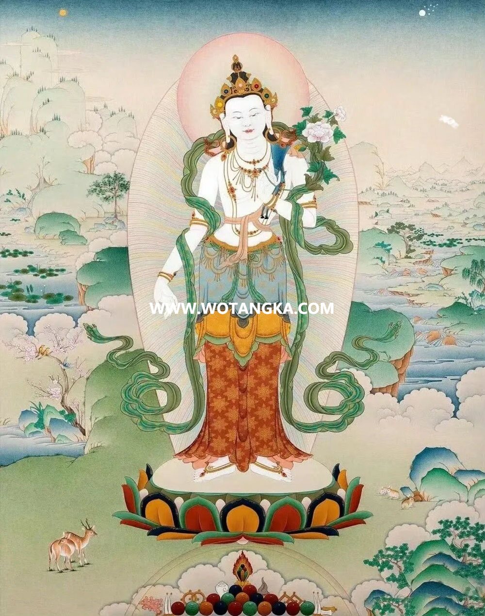 沃唐卡编号AC52413：观世音菩萨