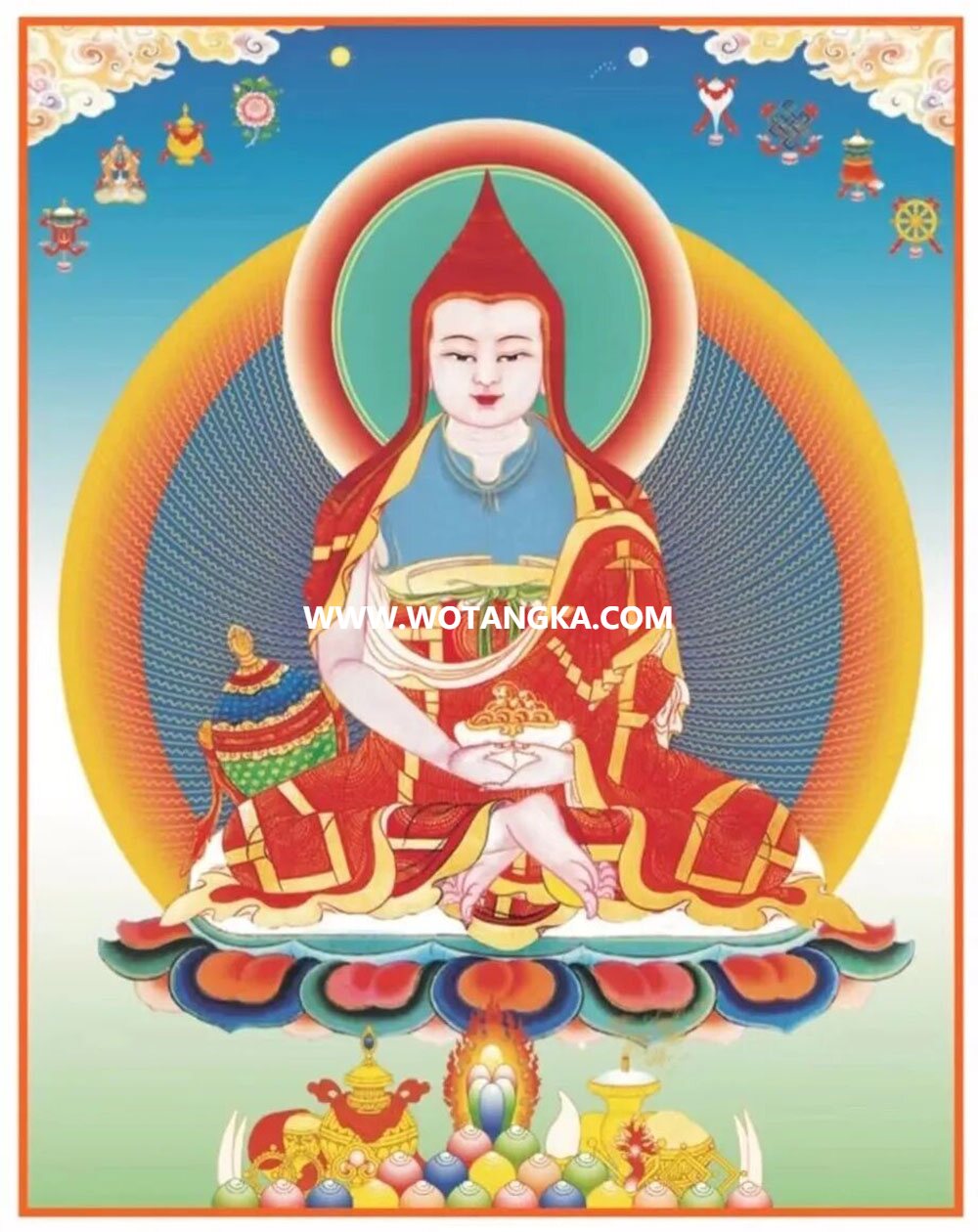 沃唐卡编号AC52718：大班智达·布玛目扎（布玛莫扎·无垢友尊者）