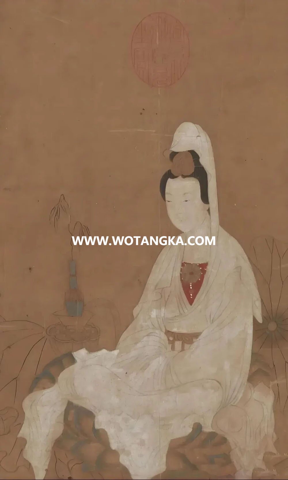 沃唐卡编号AC55123：白衣观音