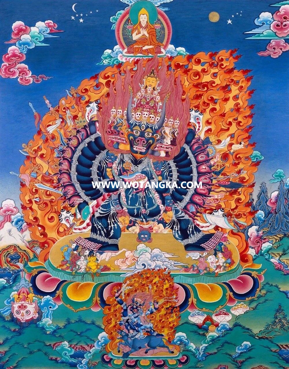 沃唐卡编号AC58316：大威德金刚