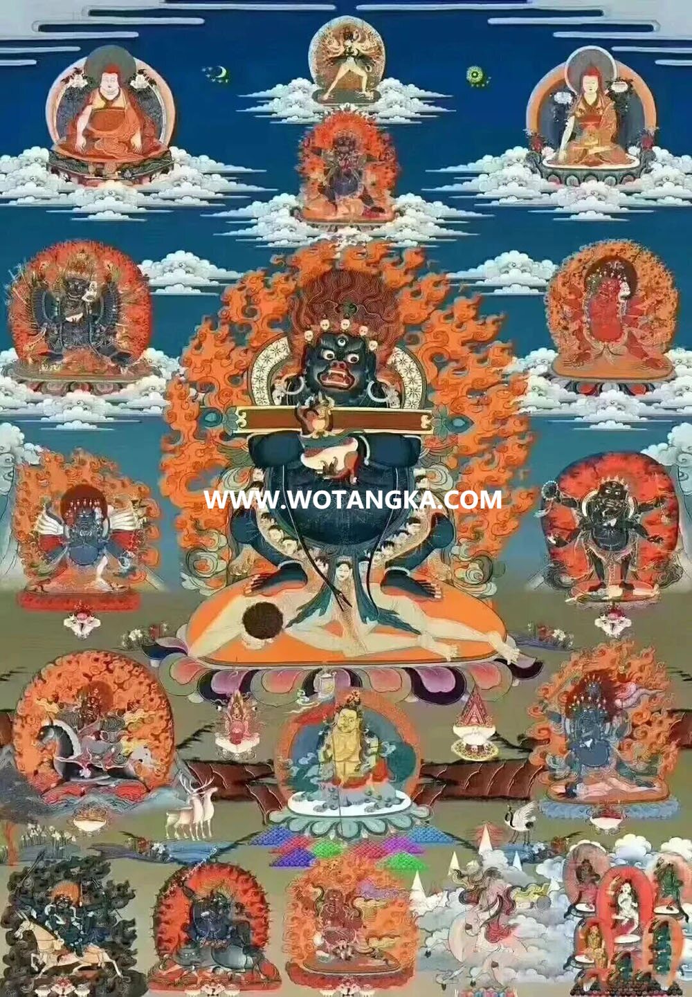 沃唐卡编号AC58642：觉囊派护法总集