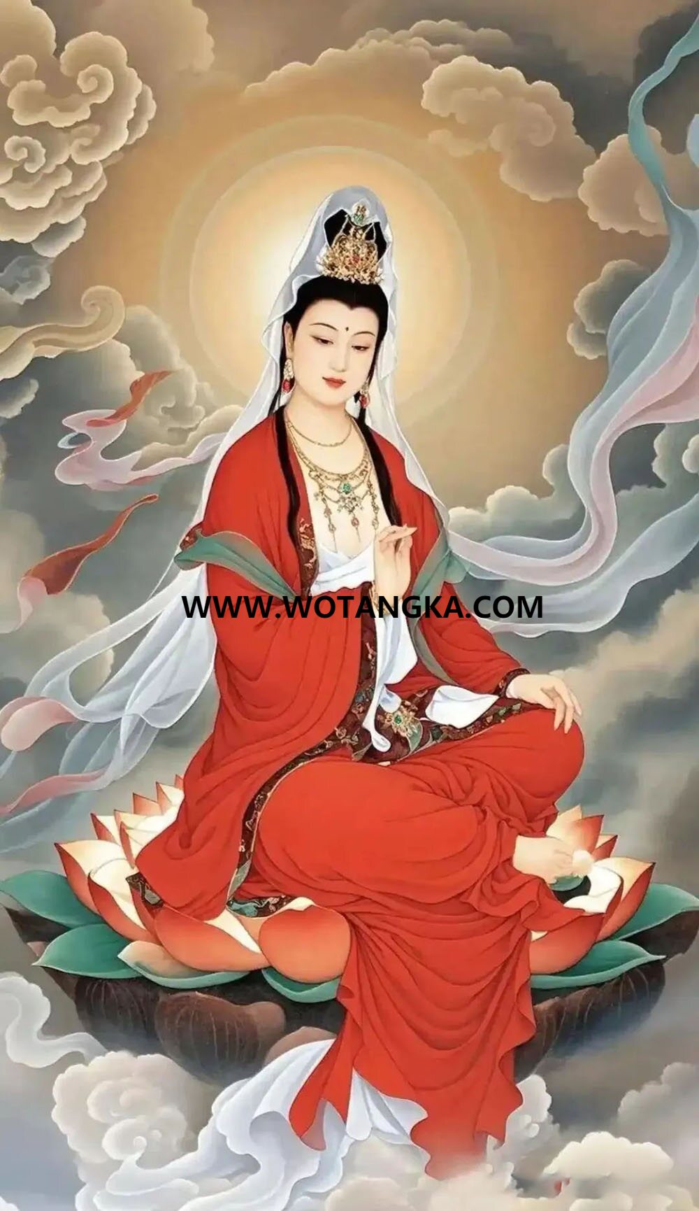 沃唐卡编号AC62143：红衣观音