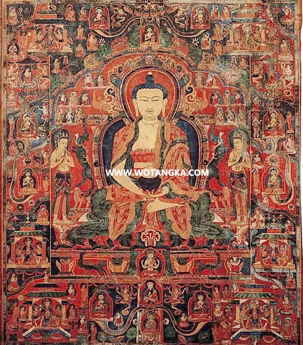 沃唐卡编号AC62431：阿弥陀佛西天净土