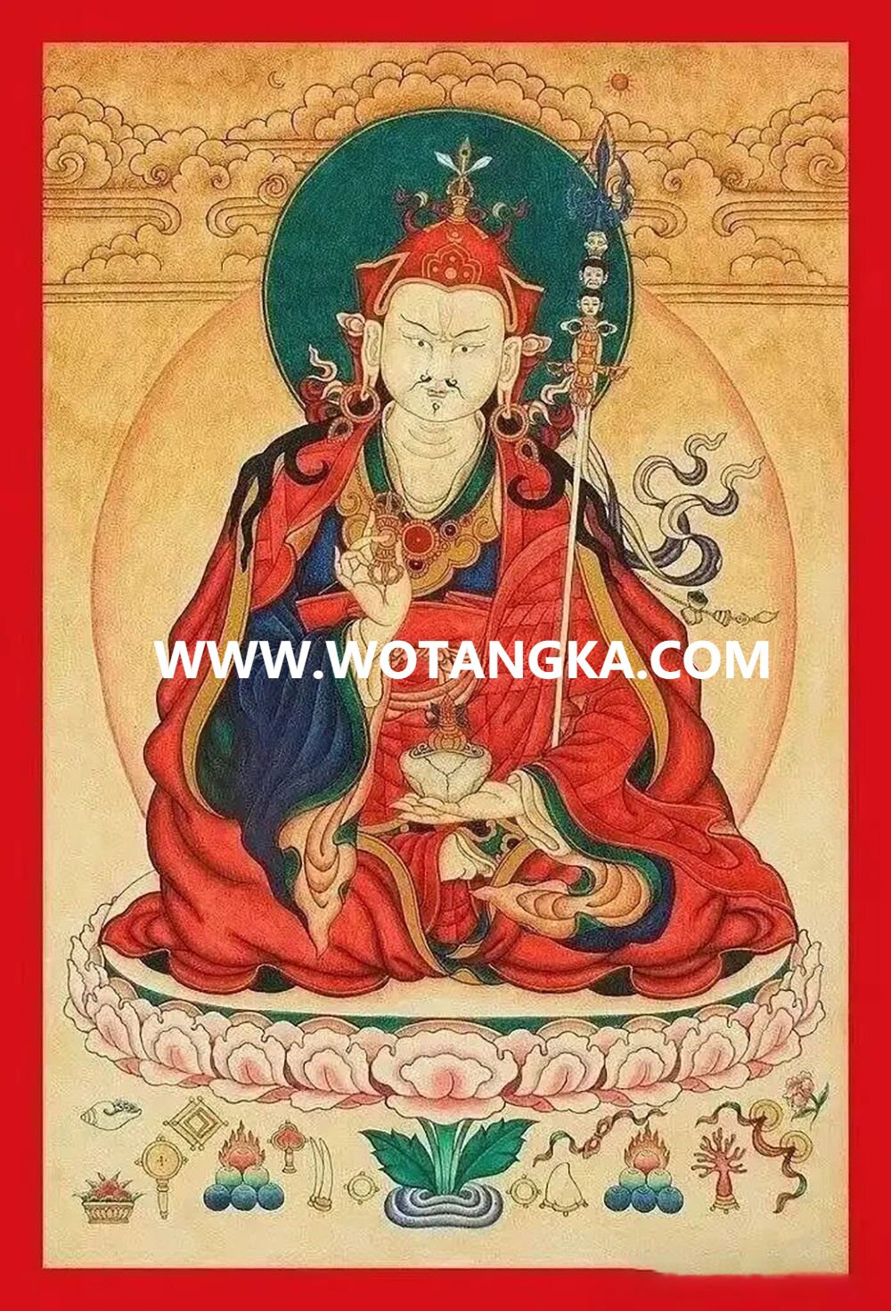 沃唐卡编号AC64412：莲花生大士