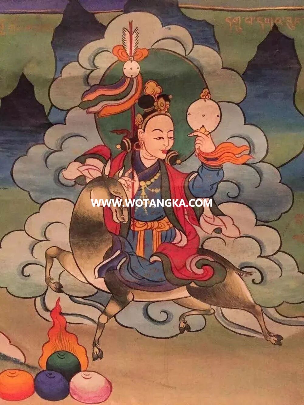 沃唐卡编号AC69764：吉祥觉囊护法·那曼玛