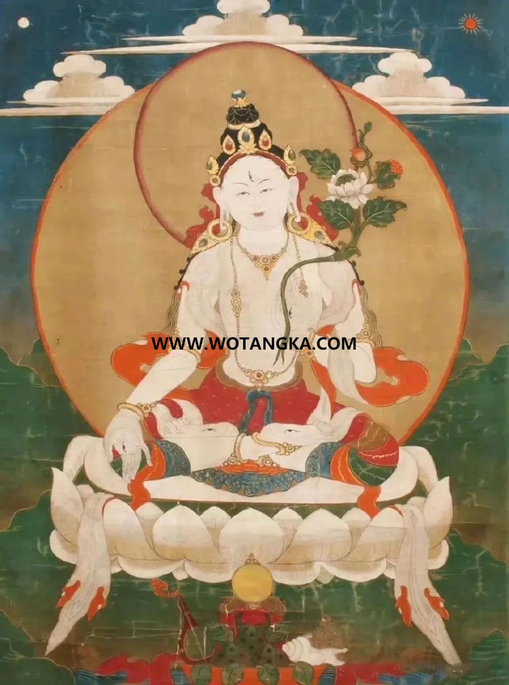 沃唐卡编号AC71532：白度母