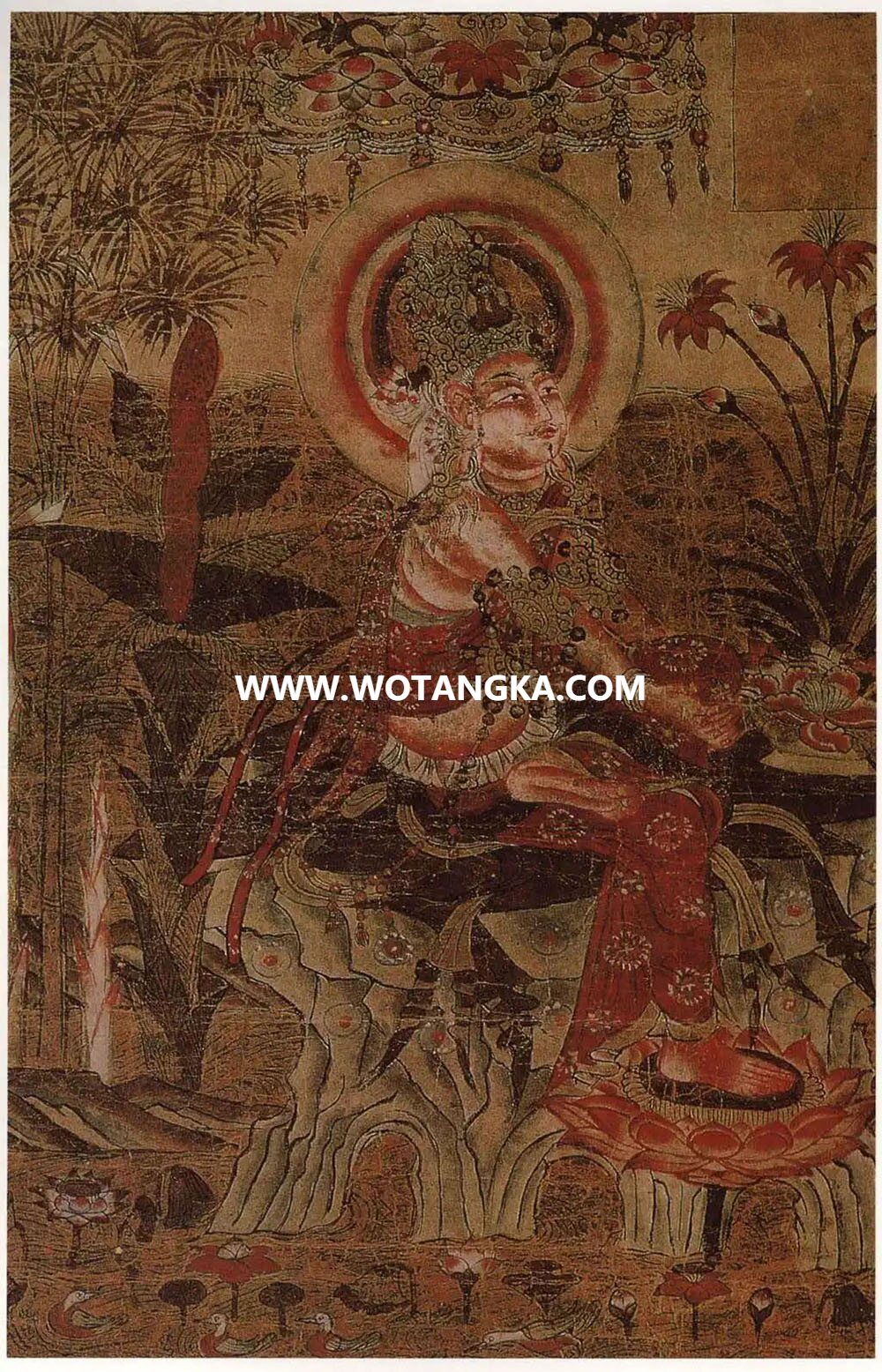 沃唐卡编号AC71897：观音菩萨