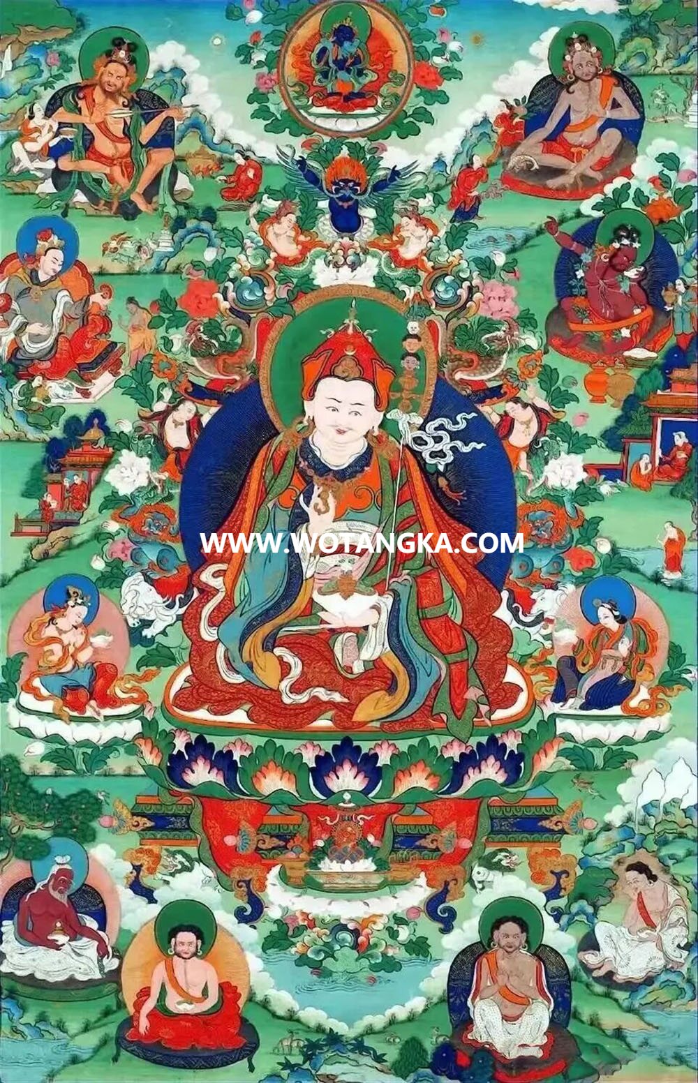 沃唐卡编号AC75512：莲花生大士