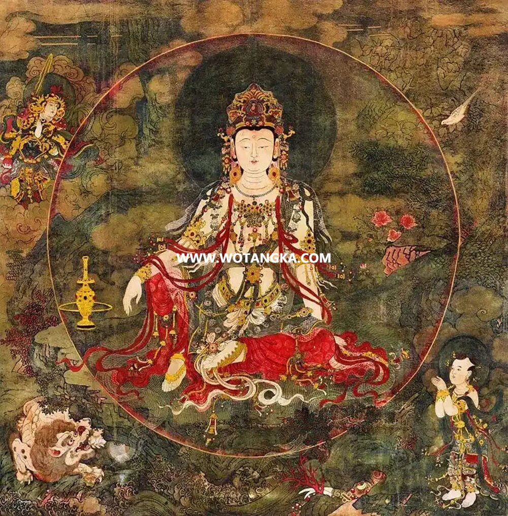 沃唐卡编号AC81912：水月观音