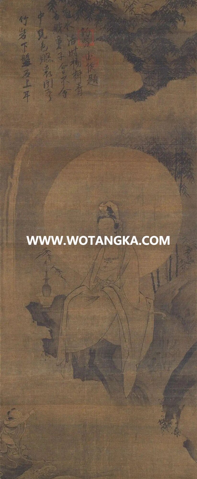 沃唐卡编号AC82918：白衣观音