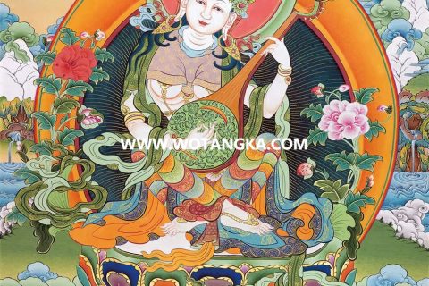 沃唐卡编号AC82986：妙音天女