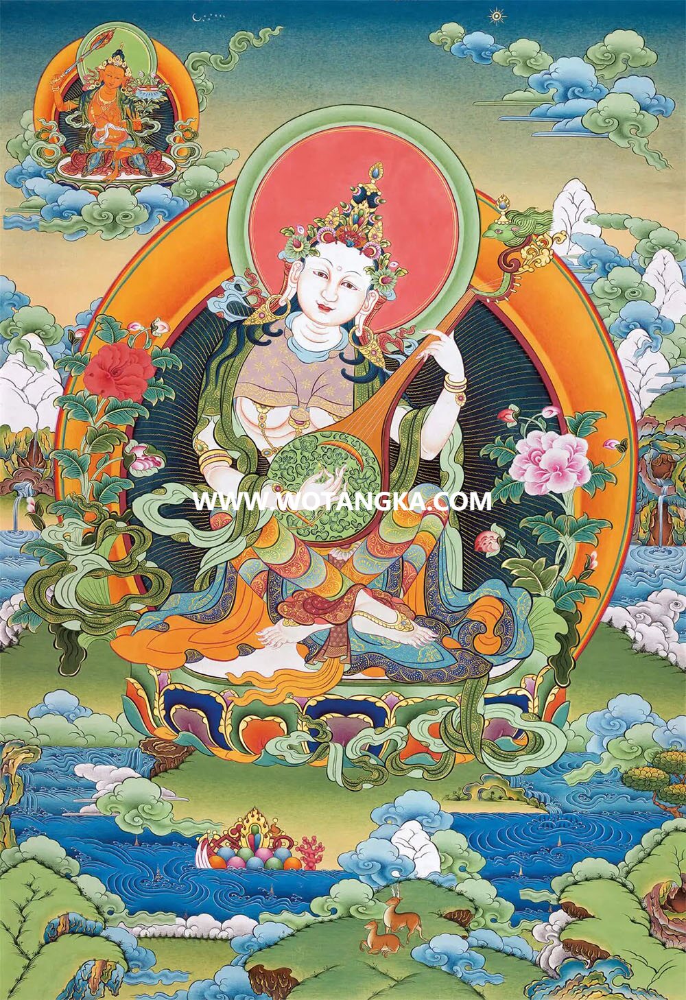 沃唐卡编号AC82986：妙音天女