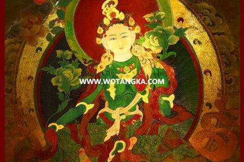 沃唐卡编号AC84236：尊能言度母