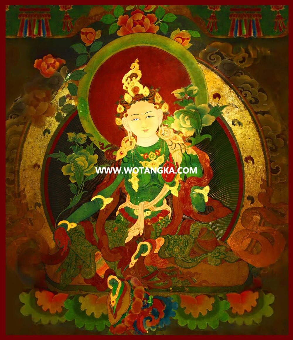 沃唐卡编号AC84236：尊能言度母