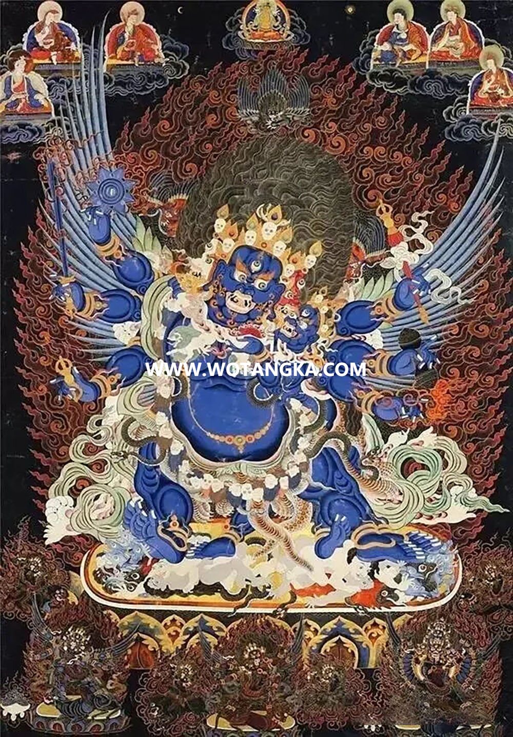 沃唐卡编号AC93118：阎罗寿主铁蝎