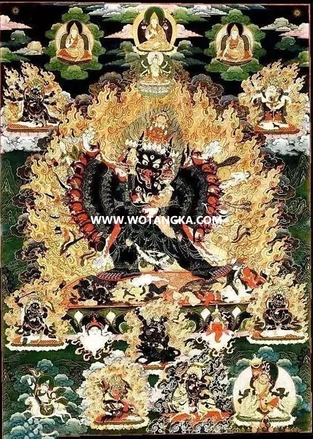 沃唐卡编号AC93122：大威德金刚