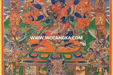 沃唐卡编号AC93129：大威德金刚