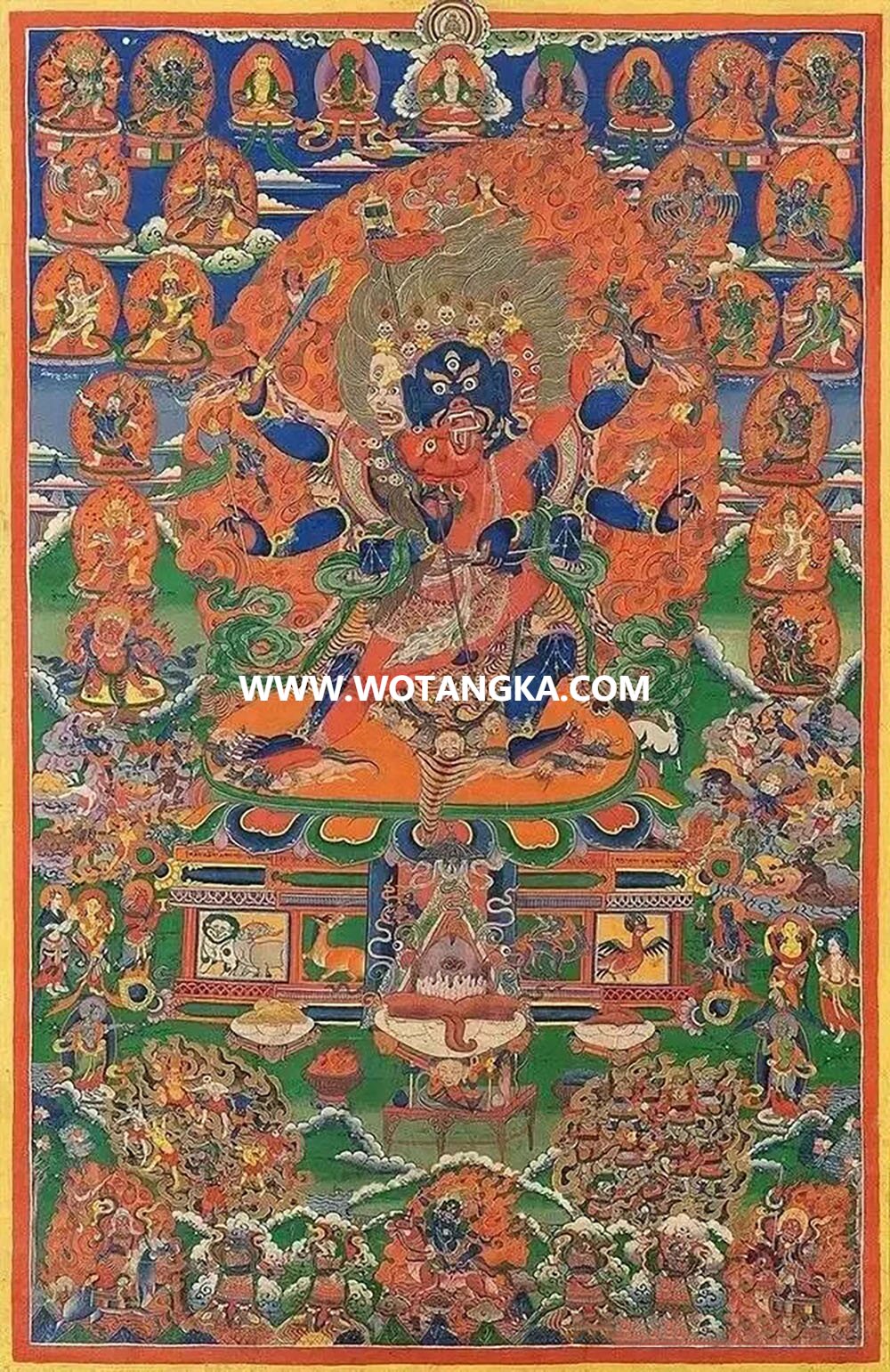 沃唐卡编号AC93129：大威德金刚