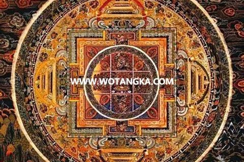 沃唐卡编号AC93141：大威德金刚坛城