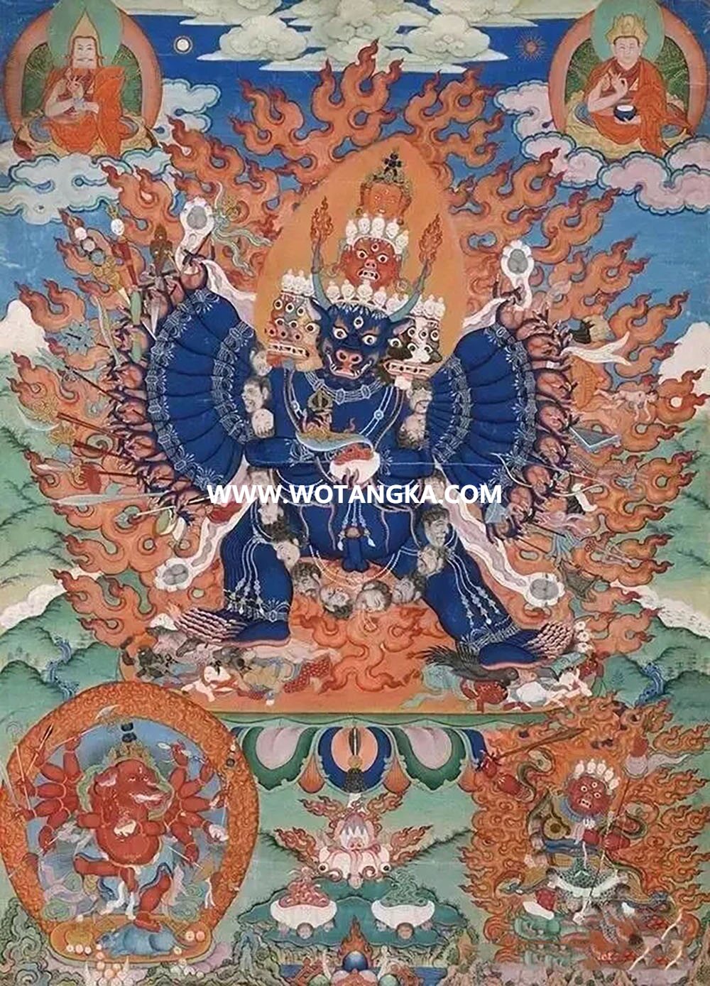 沃唐卡编号AC93164：大威德金刚