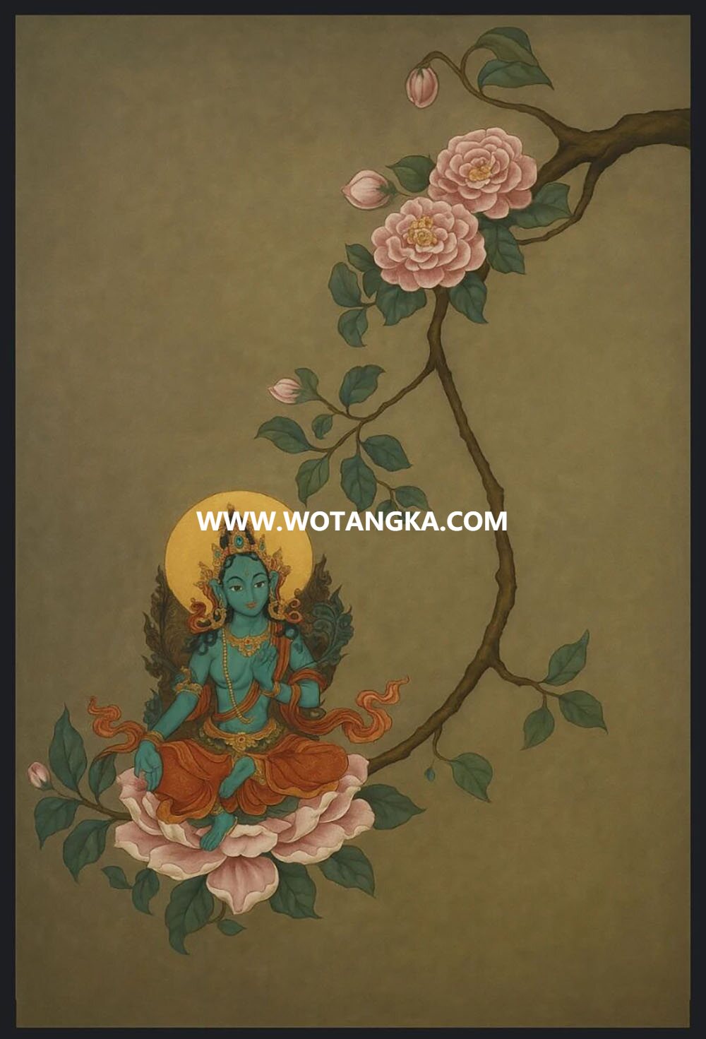 沃唐卡编号AC93181：绿度母