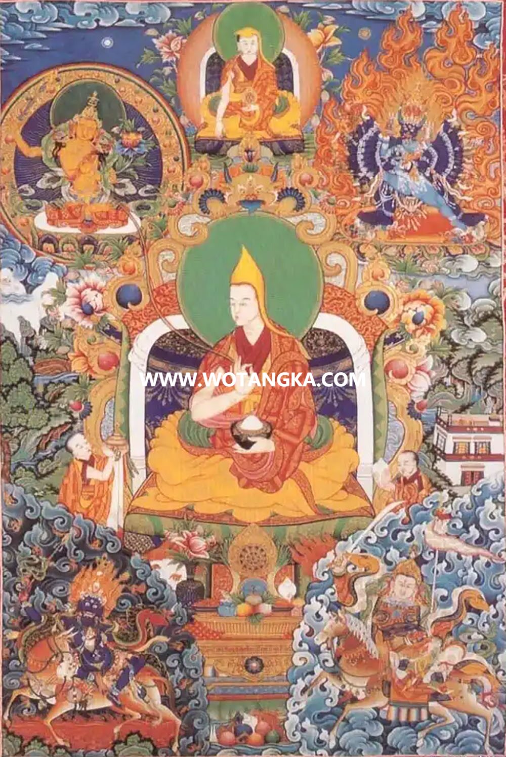 沃唐卡编号AC93196：第二世哲布尊丹巴呼图克图（哲布尊丹巴·罗布丹彬多密）