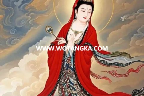 沃唐卡编号AC93197：红衣观音