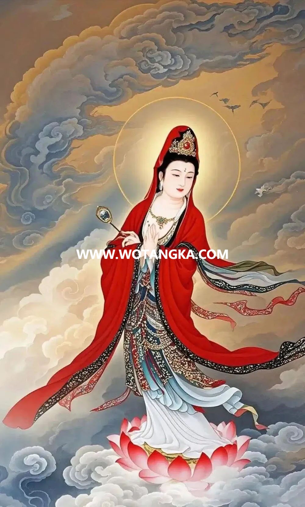 沃唐卡编号AC93197：红衣观音
