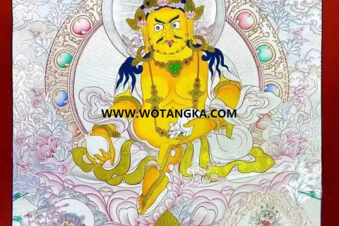 编号138-324971：白银唐卡-黄财神（75*51CM左右）
