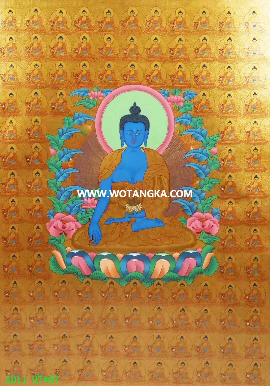 编号138-368245：黄金唐卡-药师佛（97*67CM左右）