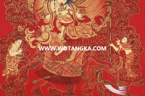 编号138-863139：红金唐卡-普贤菩萨（75*49CM左右）