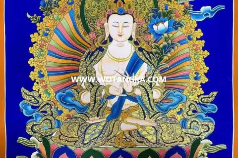 编号138-921135：彩绘唐卡-大势至菩萨（60*44CM左右）