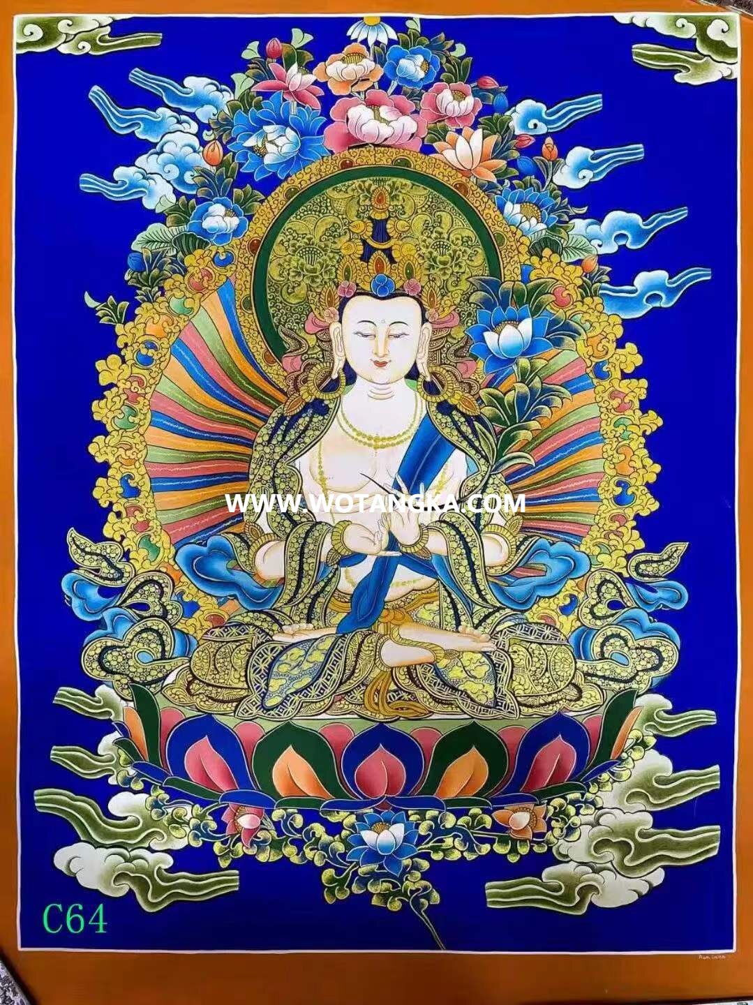 编号138-921135：彩绘唐卡-大势至菩萨（60*44CM左右）