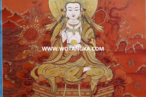 编号189-639184：红金唐卡-地藏王菩萨（70*50CM左右）