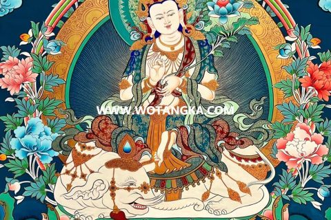 编号189-841695：彩绘唐卡-普贤菩萨（50*40CM左右）