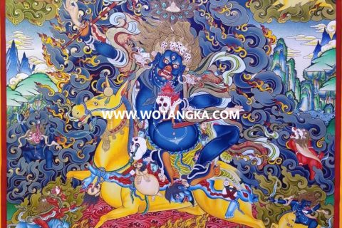 编号189-864193：彩绘唐卡-吉祥天母（100*70CM左右）